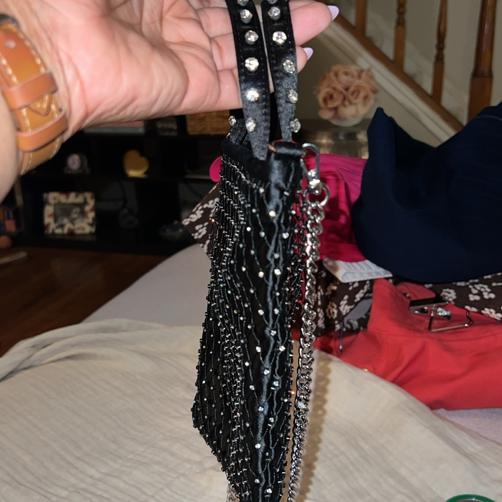 Zara Black Sparkly Handbag - Picture 8 of 8